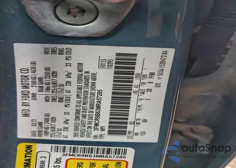 2021 Ford Bronco Sport Big Bend из США, поврежденный, VIN 3FMCR9B63MRA57285